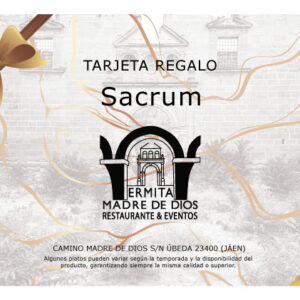 Tarjeta regalo experiencia gastronómica Sacrum