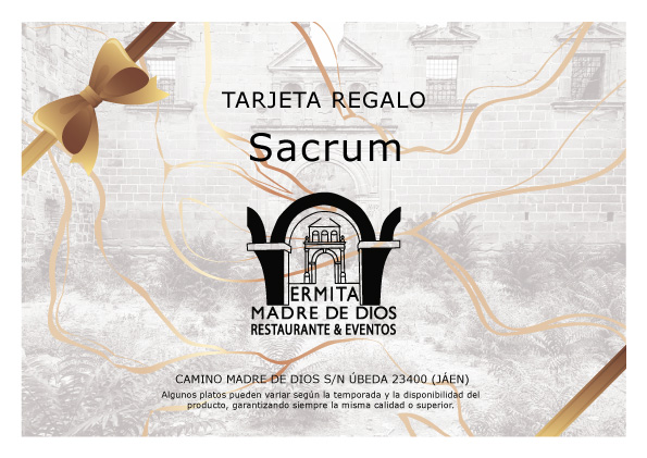 Tarjeta regalo experiencia gastronómica Sacrum