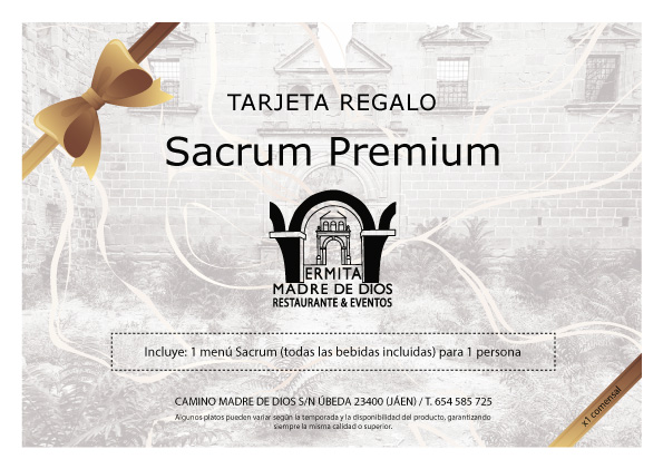 Tarjeta Regalo Sacrum Premium